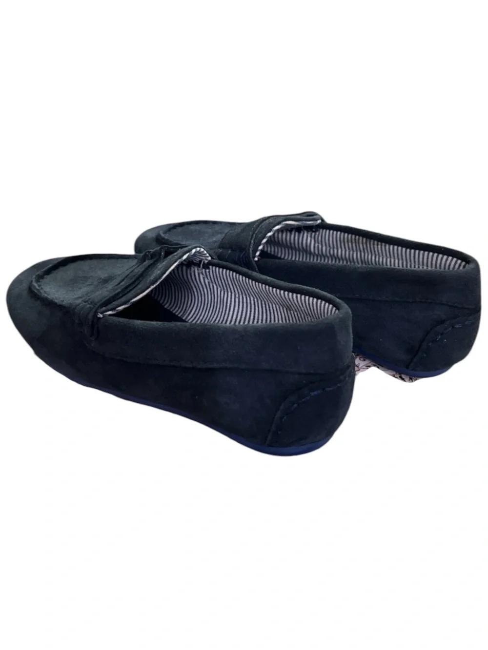 NWT Okaïdi Toddler Boys Navy Blue Suede Loafers - Size 31- French Style